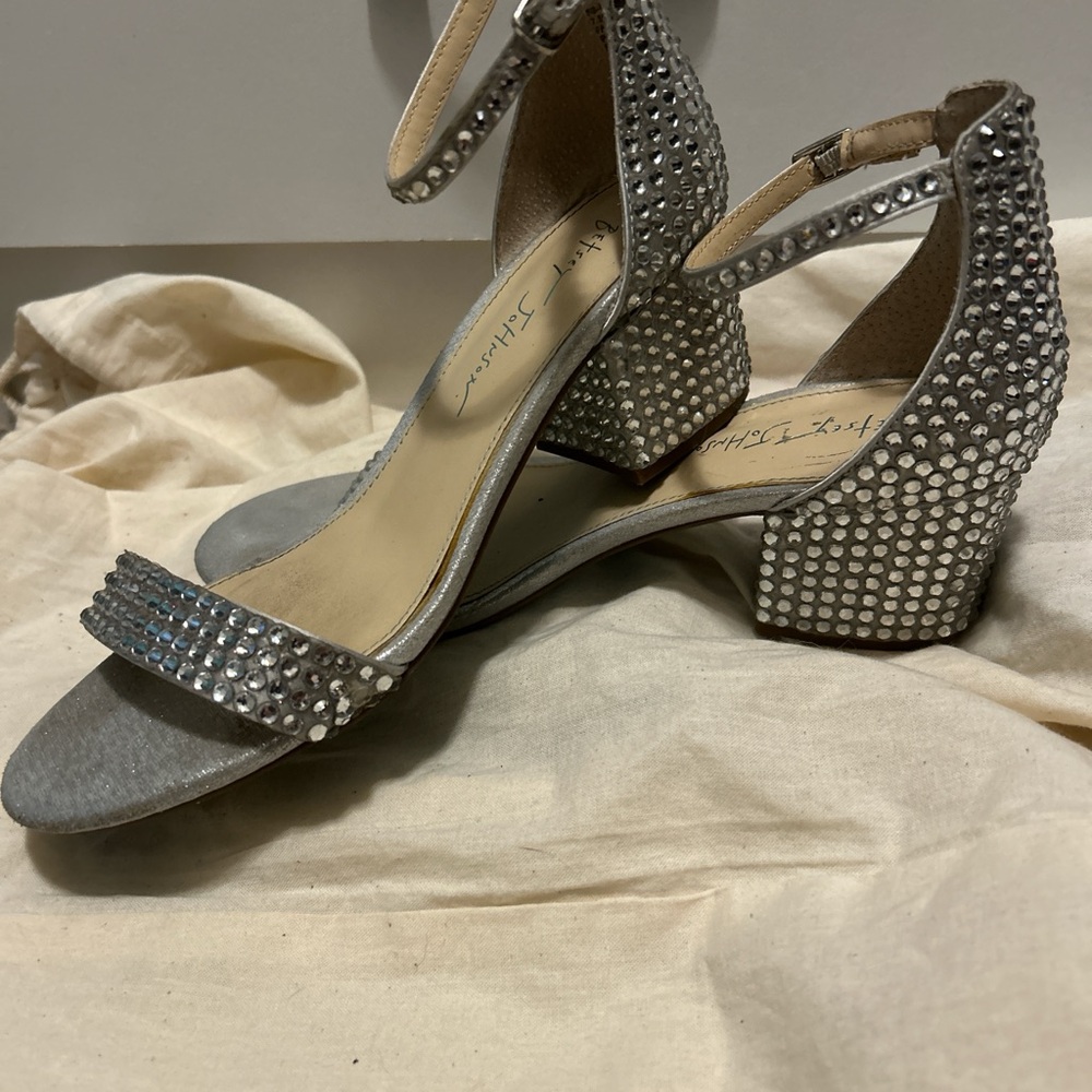 Betsey Johnson Silver Studded Heels